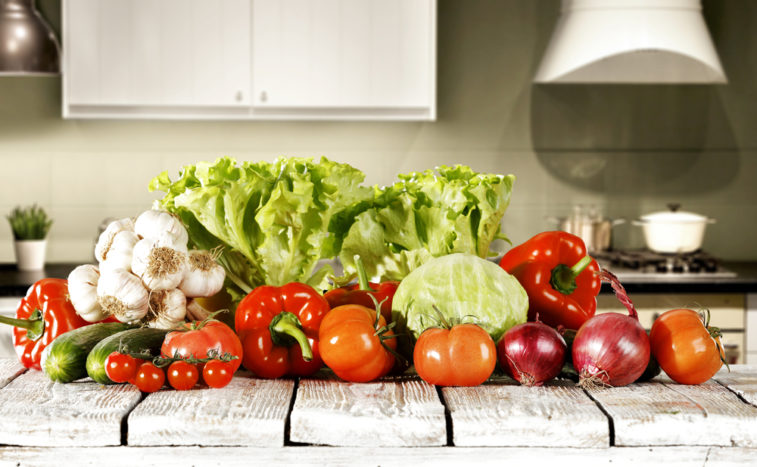 sund pause hurtig menu med grøntsager