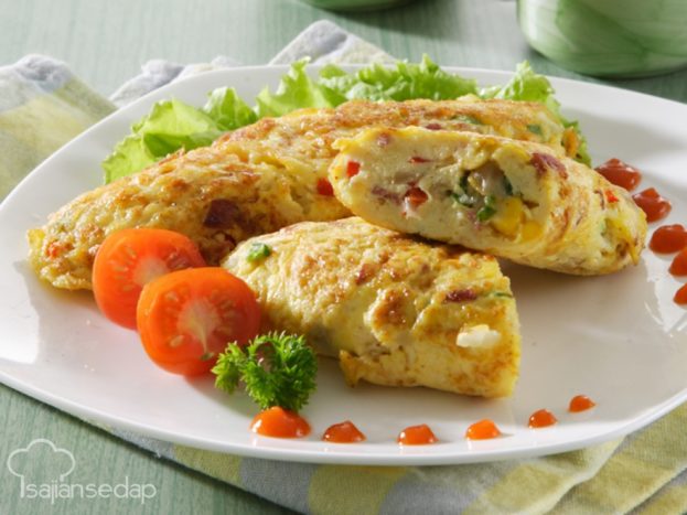 vegetabilsk omelet