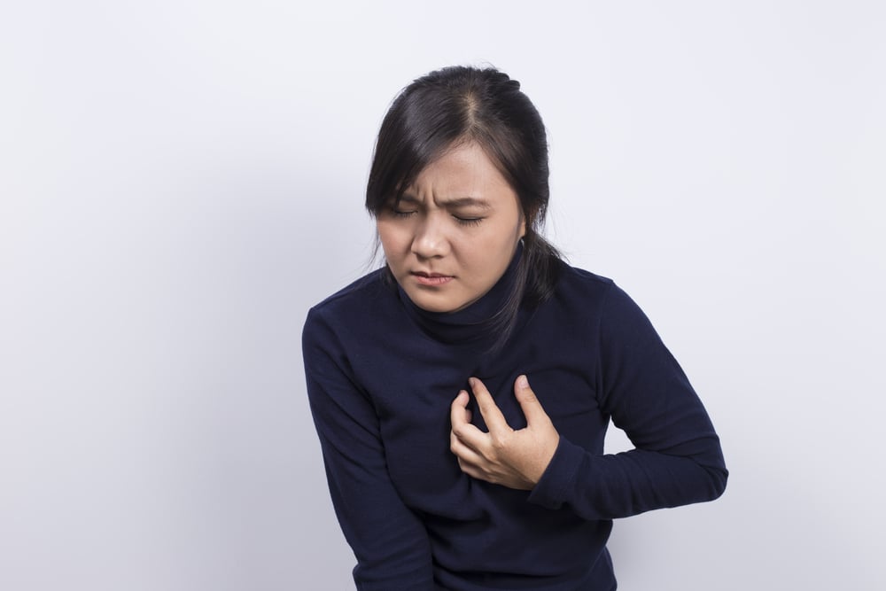 brystsmerter, der er karakteristiske for hjertesygdomme